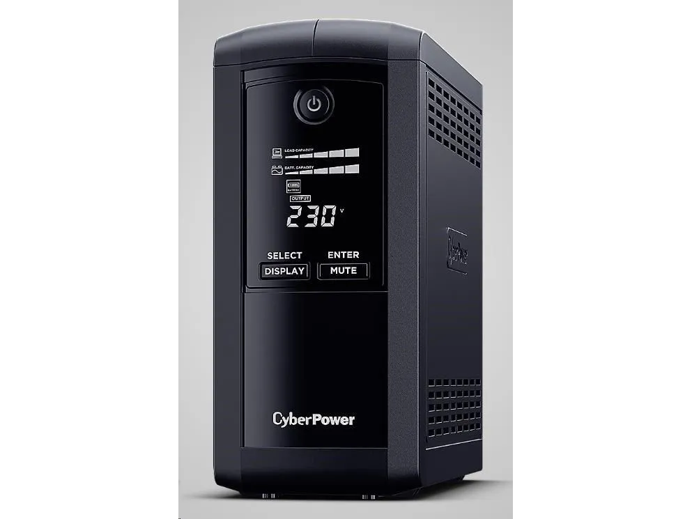 CyberPower Value Pro VP700EILCD - UPS - AC 230 V - 390 Watt - 700 VA - 1-faset - RS-232, USB - output-stikforbindelser: 6 - sort