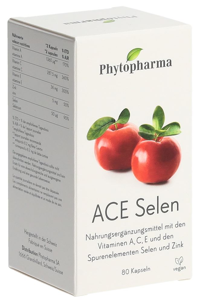 PHYTOPHARMA ACE Selen<br>80 Stück, Dose, Kapsel