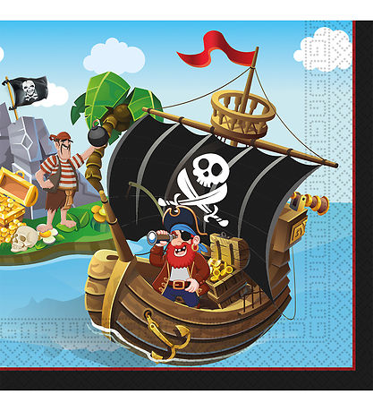 Decorata Party Servietten - 20er-Pack - 33x33 cm - Island Pirate