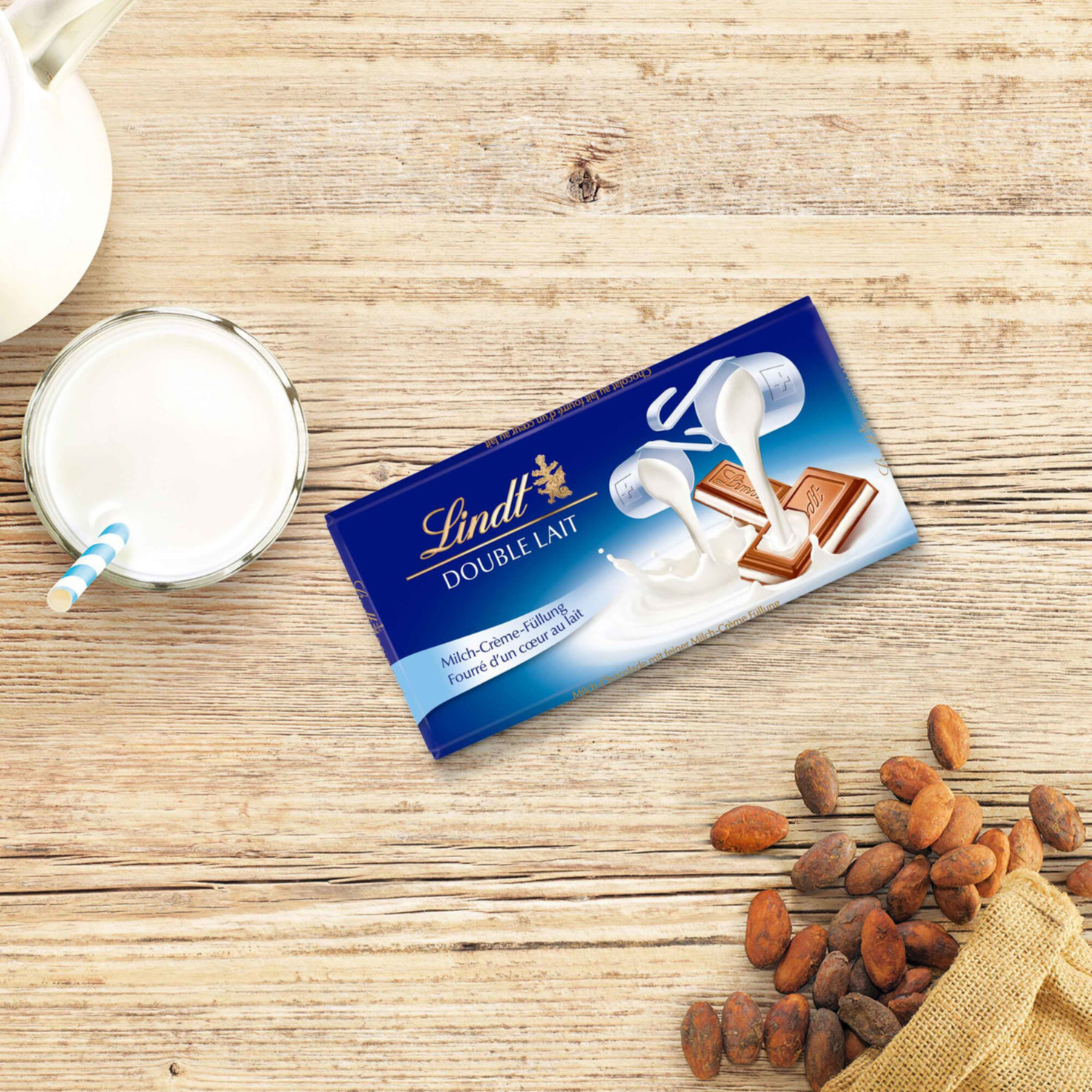 Lindt Tafelschokolade Double Lait