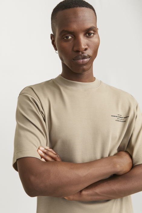 Jack & Jones beige heren t-shirt