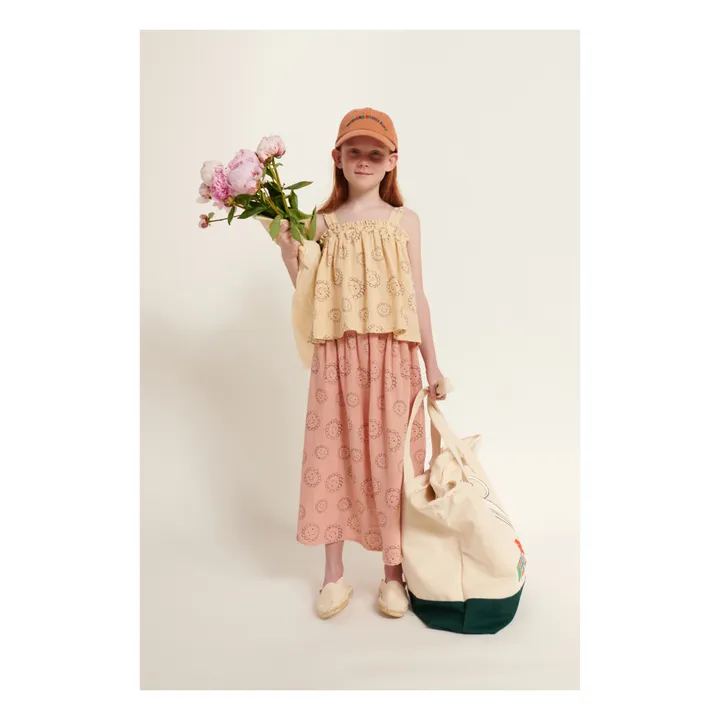 Weekend House Jupe Fleurs Coton Bio | Rose pâle