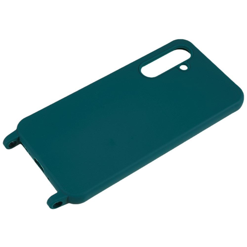 Samsung Galaxy A55 Necklace Gummi Case Hülle   Handykette (150cm) - Dunkelgrün