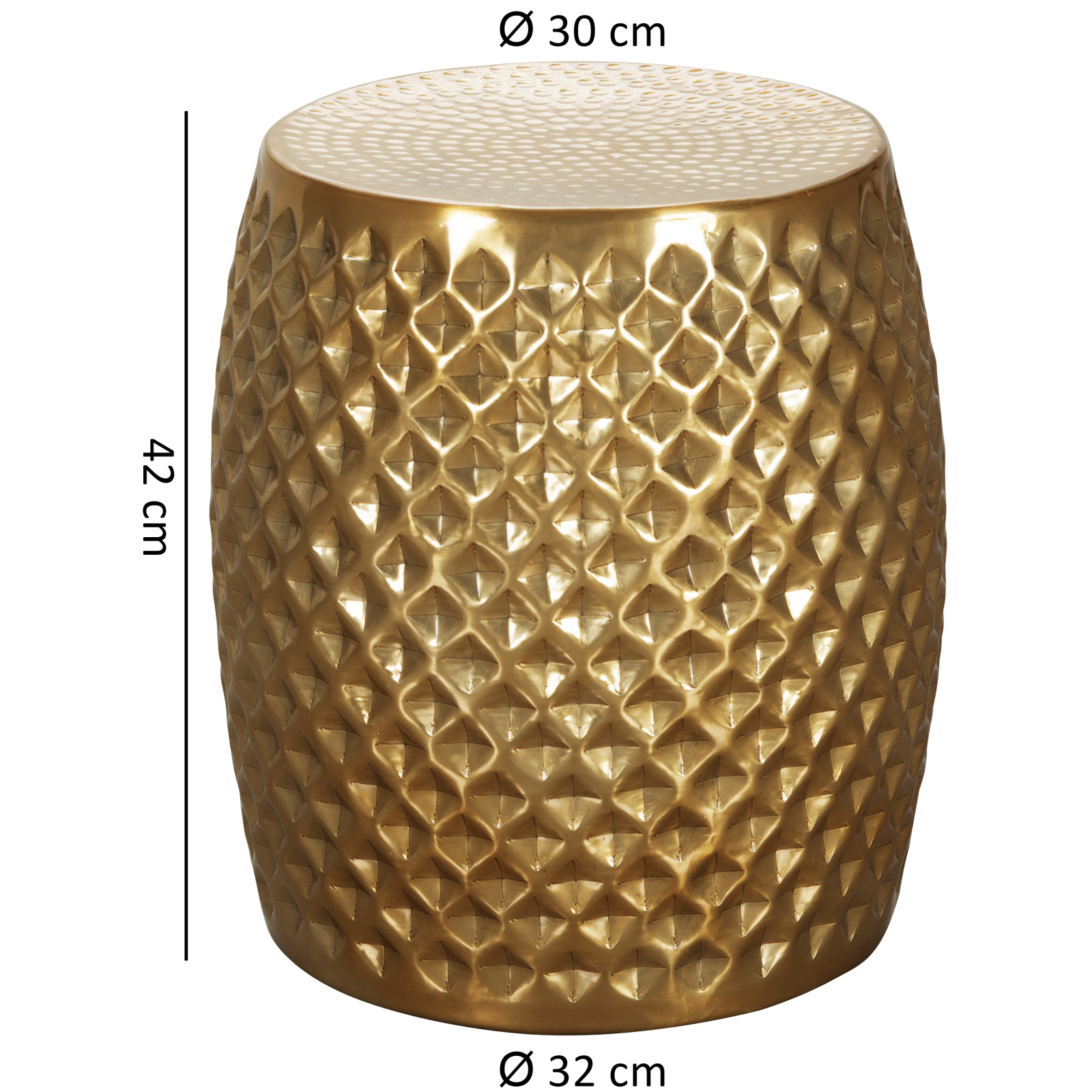 Beistelltisch - goldfarben - Aluminium