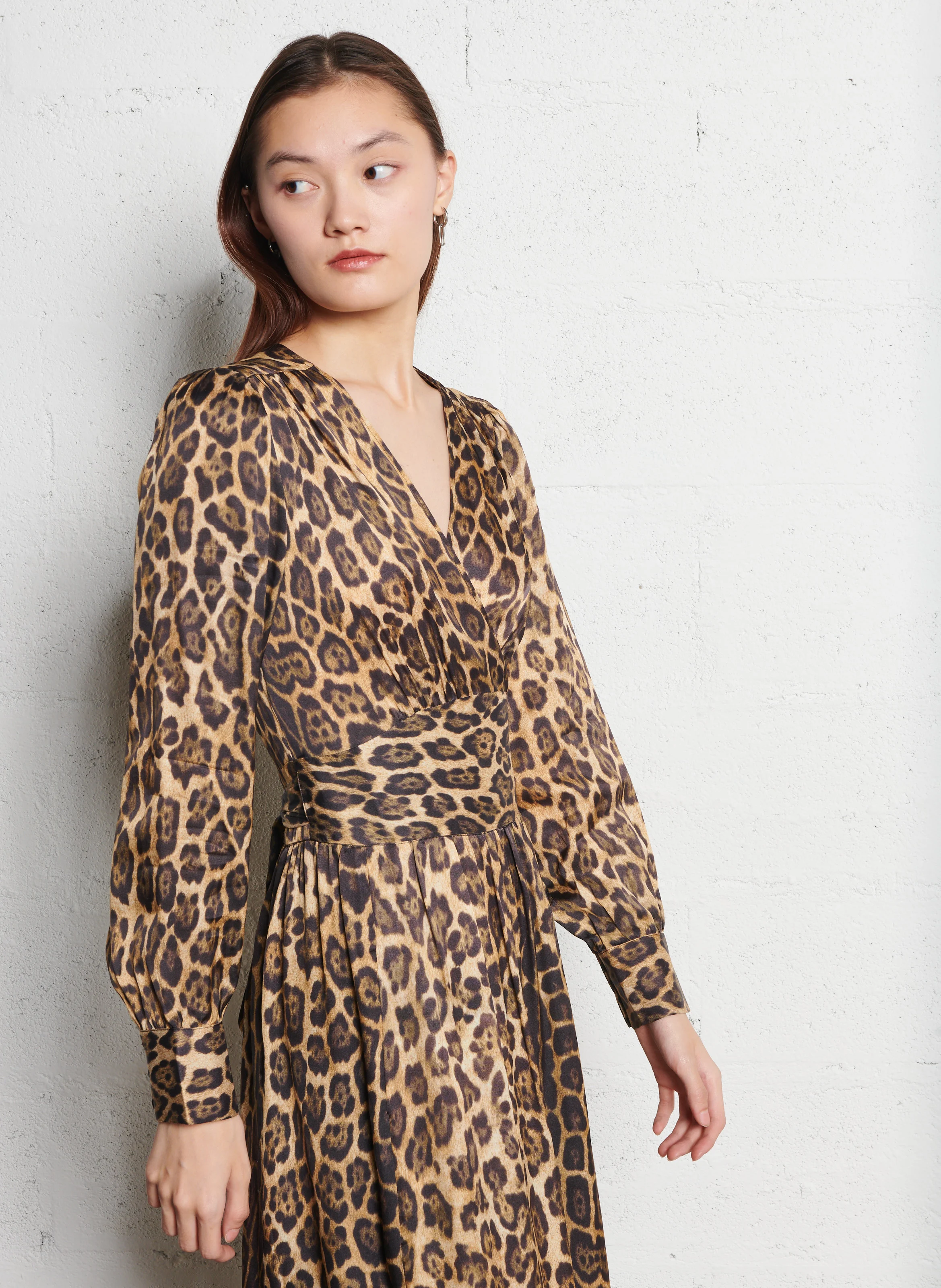 RITA - Robe longue cache-cœur| Multicolore