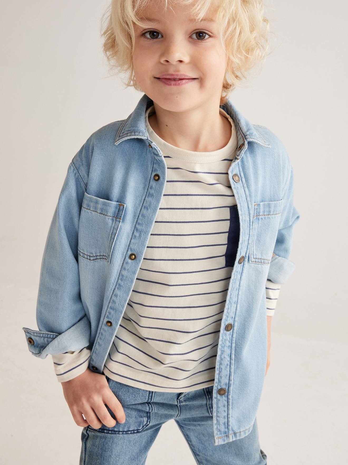 Camisa jeans para meninos, jeans preto