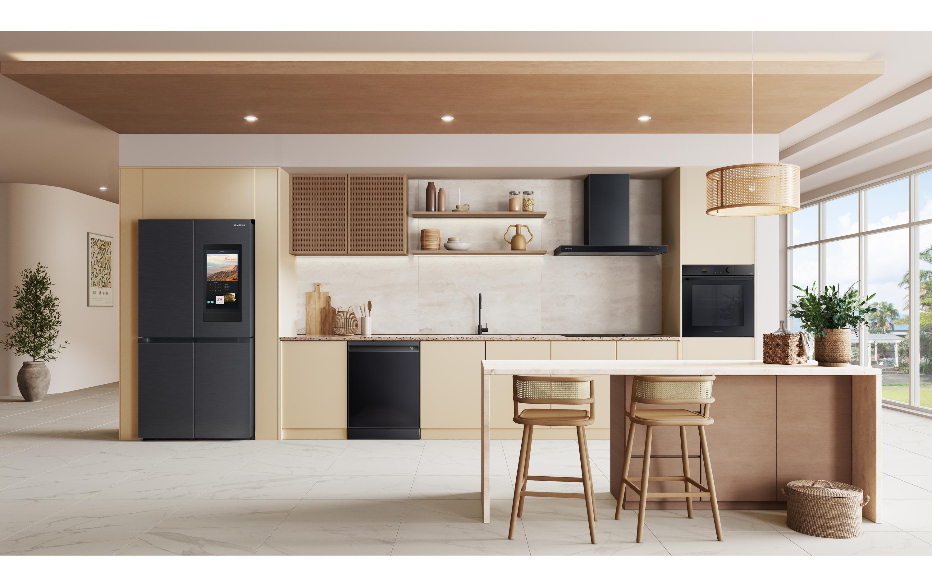 Foodcenter RF9000D French Door AI Family Hub Anthrazit<br>Side by Side Kühl- und Gefrierteil