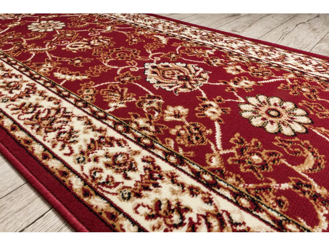 TAPIS DE COULOIR BCF MORAD Klasyk classique bordeaux 70x730 cm