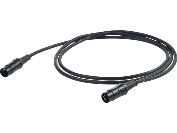 PROEL MIDI-kabel, 5m, svart