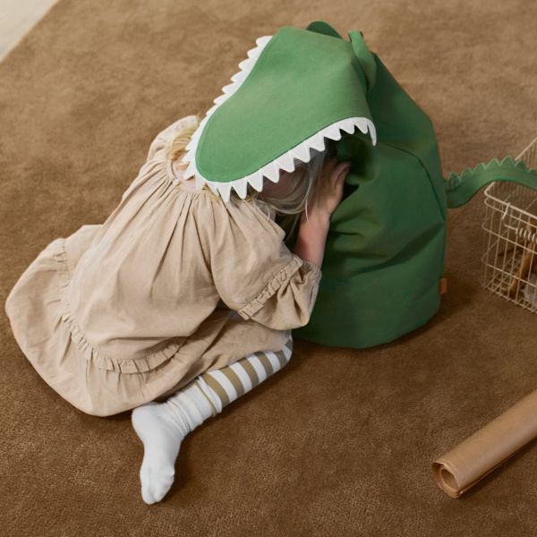 Ferm Living Opbergmand Krokodil - Artichoke Green
