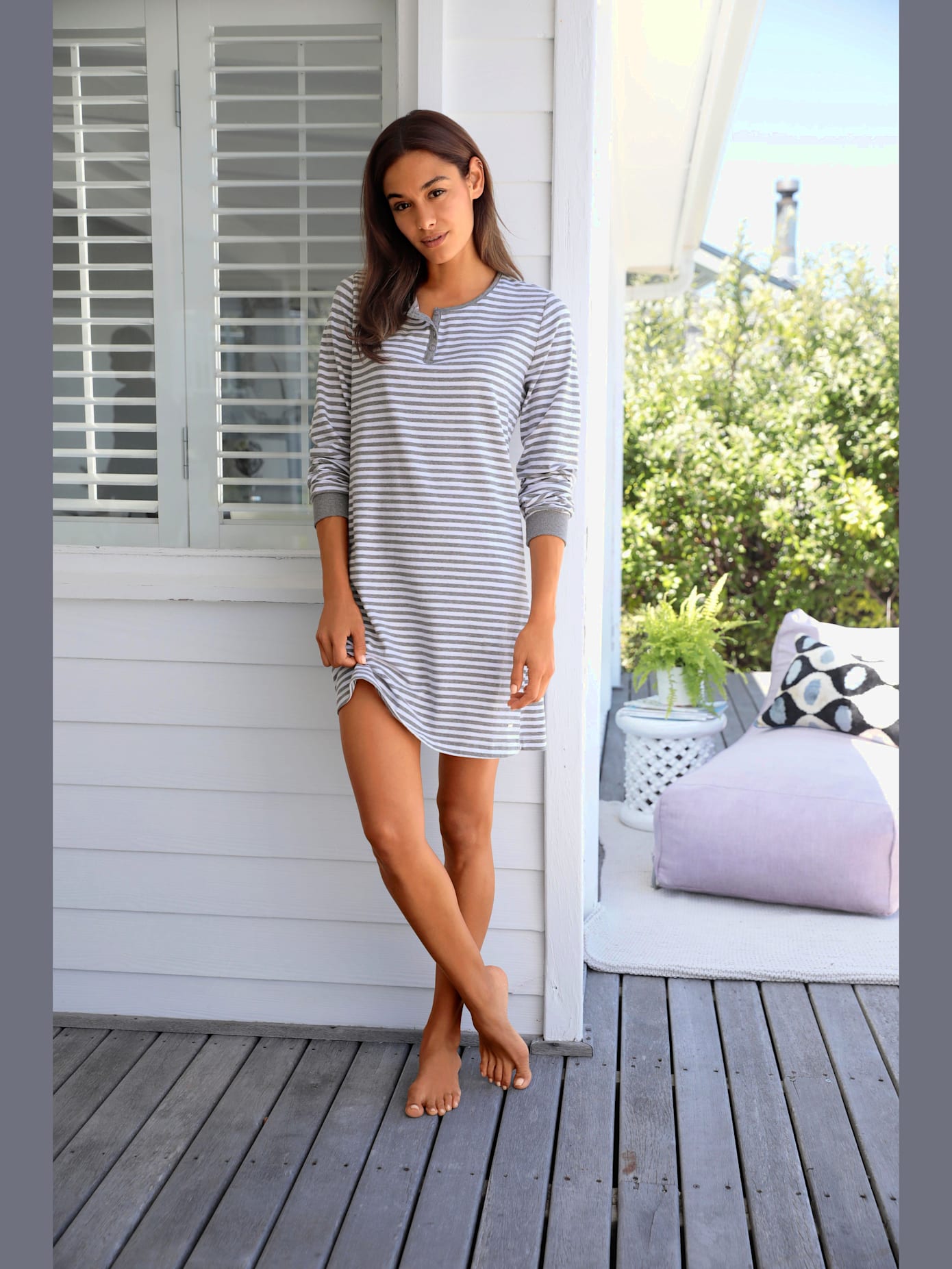 Chemise de nuit à motifs