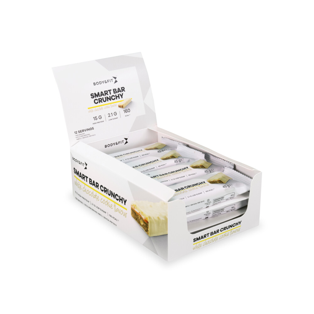Body & Fit Smart Bar Crunchy White Chocolate & Cookies12 x 45 gr