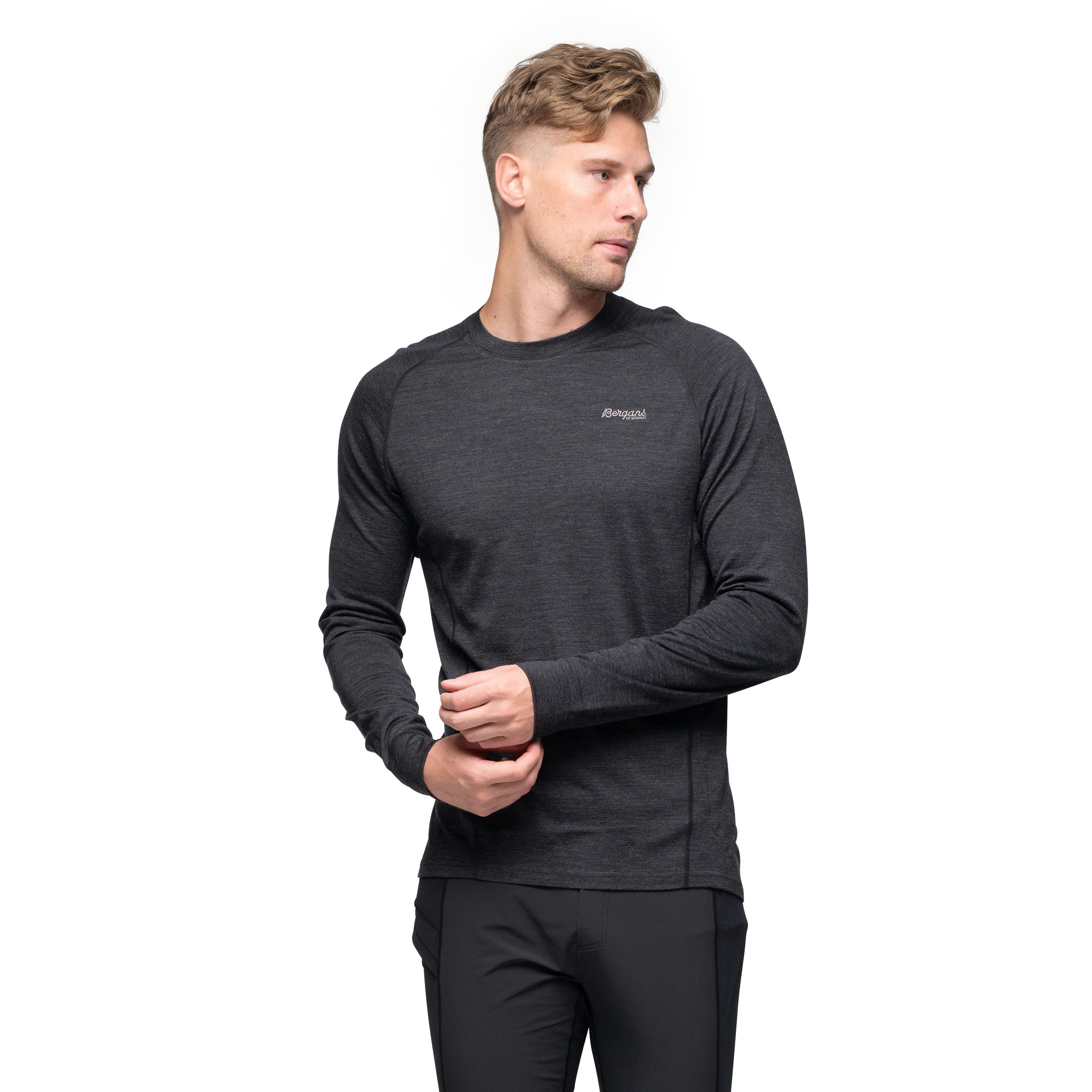 Inner:Pure Long Sleeve Solid Charcoal