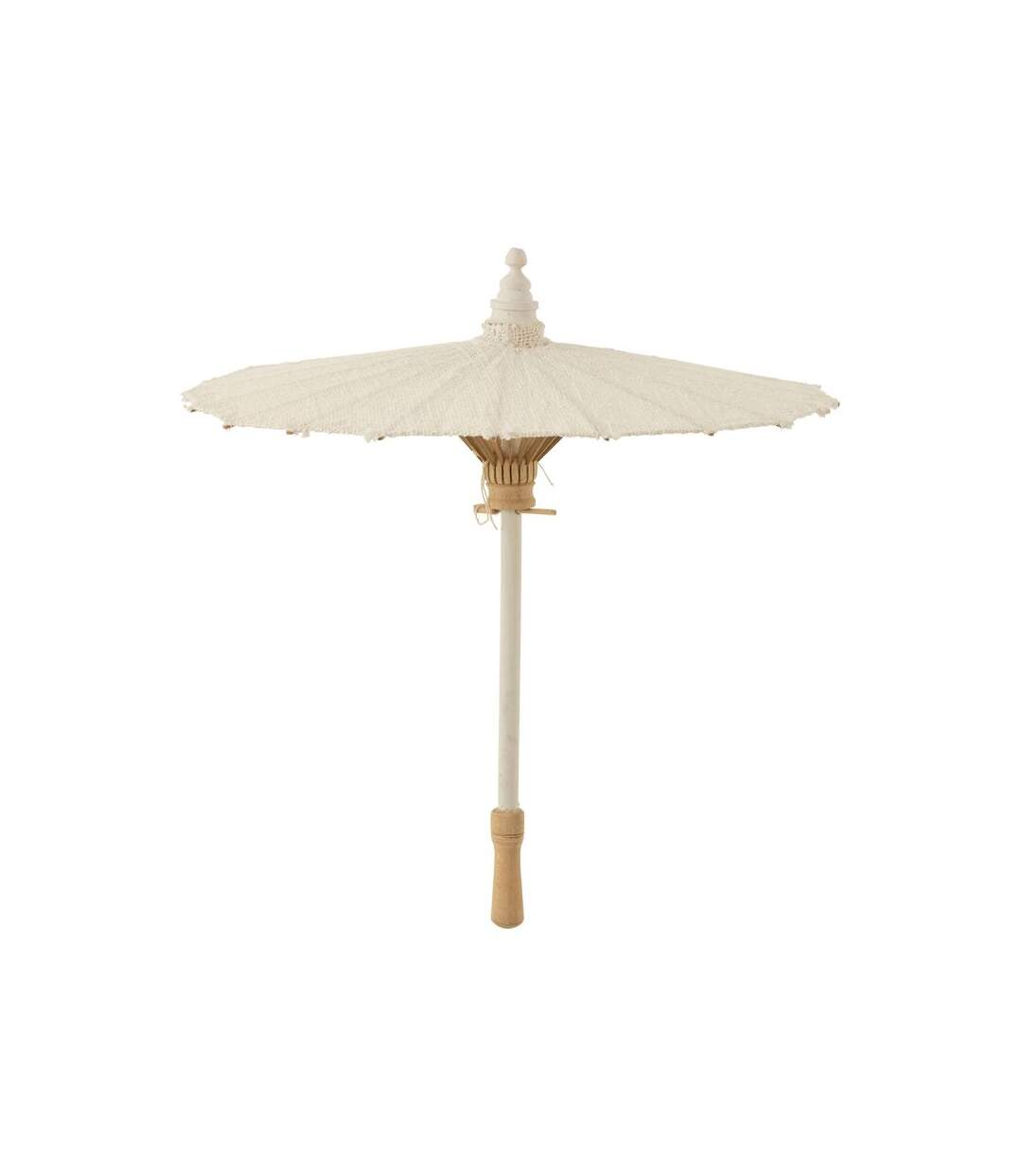 Paris Prix - Ombrelle En Tissu tumanggal 57cm Blanc