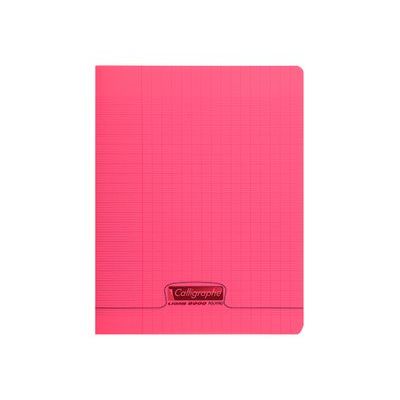 Calligraphe 8000 - Cahier polypro 17 x 22 cm - 96 pages - grands carreaux (Seyes) - rouge
