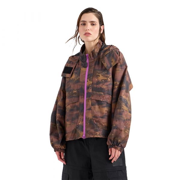 EA7 para Mulher Casaco Castanho de Mistura de Nylon S