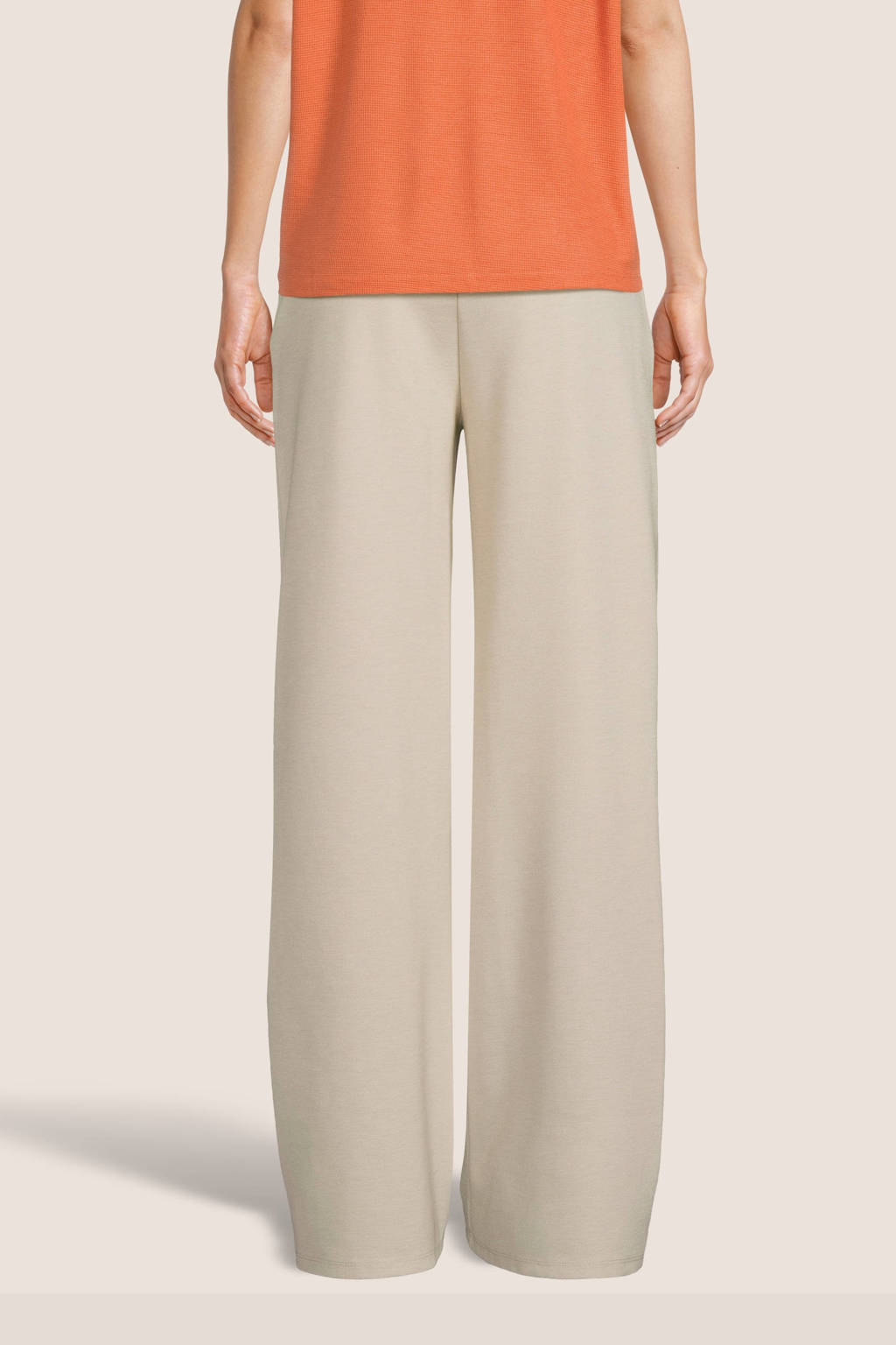 LOVE2WAIT low waist wide leg broek beige