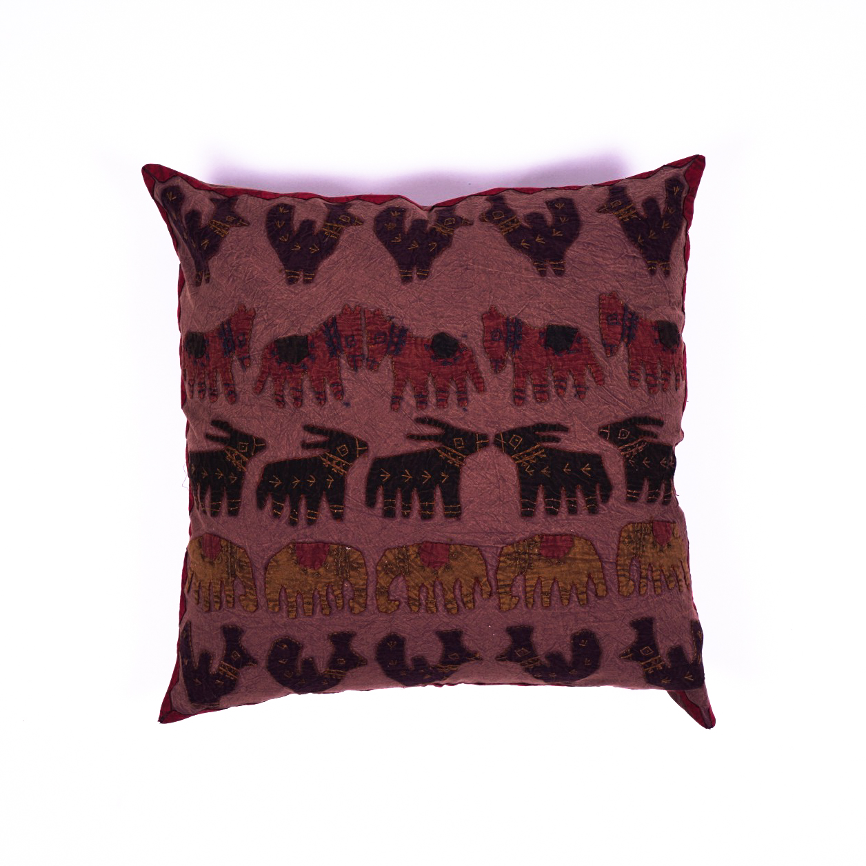 Kissenhülle 'Tiere', braun, multicolor, L 60 cm, B 60 cm von fischer's lagerhaus