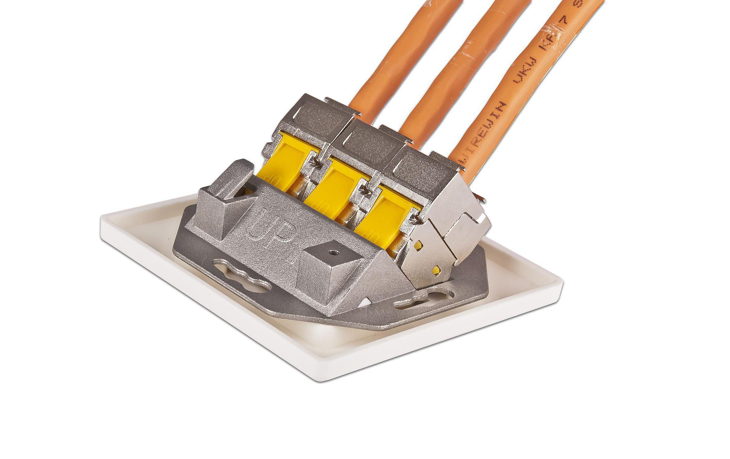 Keystone-Modul Cat.6A STP EA 48 Stück<br>Cat.6A 10Gbps Keystone Modul zum Netzwerkkabelanschluss - 48 Stück