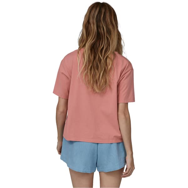 T-shirt PATAGONIA W'S '73 SKYLINE ORGANIC EASY CUT POCKET TEE SUNFADE PINK