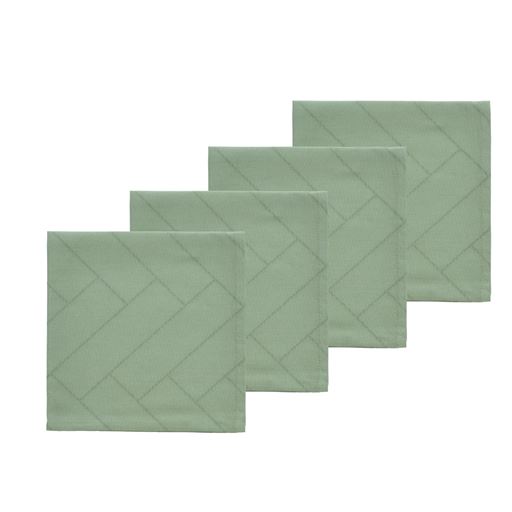 Södahl Tiles 4-pak Stofserviet, Hedge Green, 45x45 cm