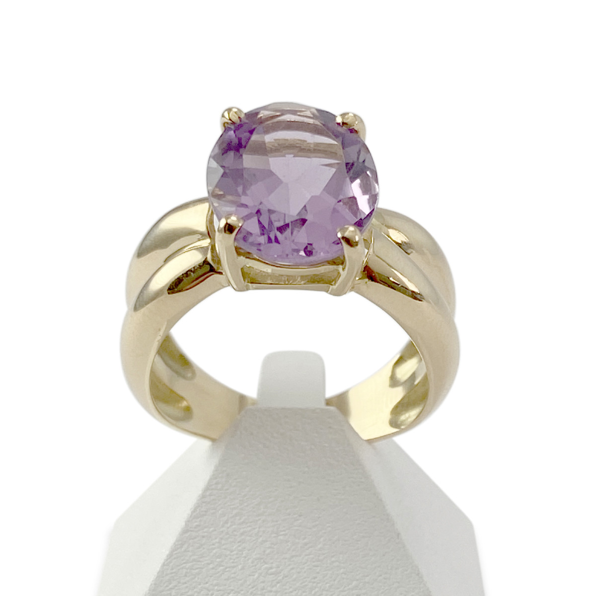 Bague d'occasion or 750 jaune améthyste