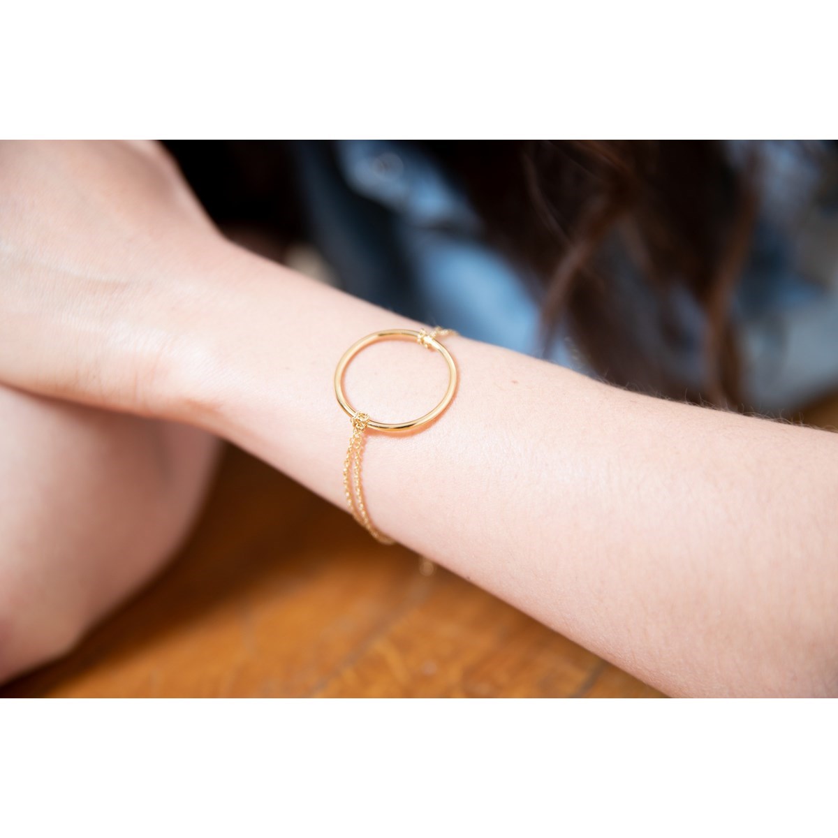 Bracelet souple mono-motif en Acier 316L - jaune brillant