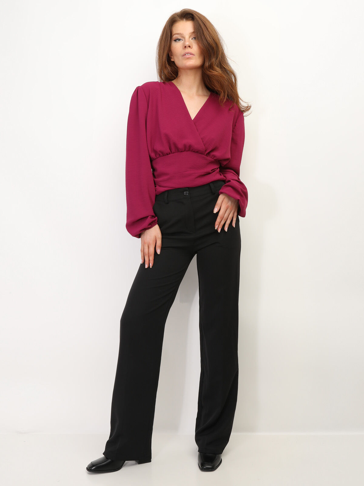 Pantalon tailleur wide leg- Noir