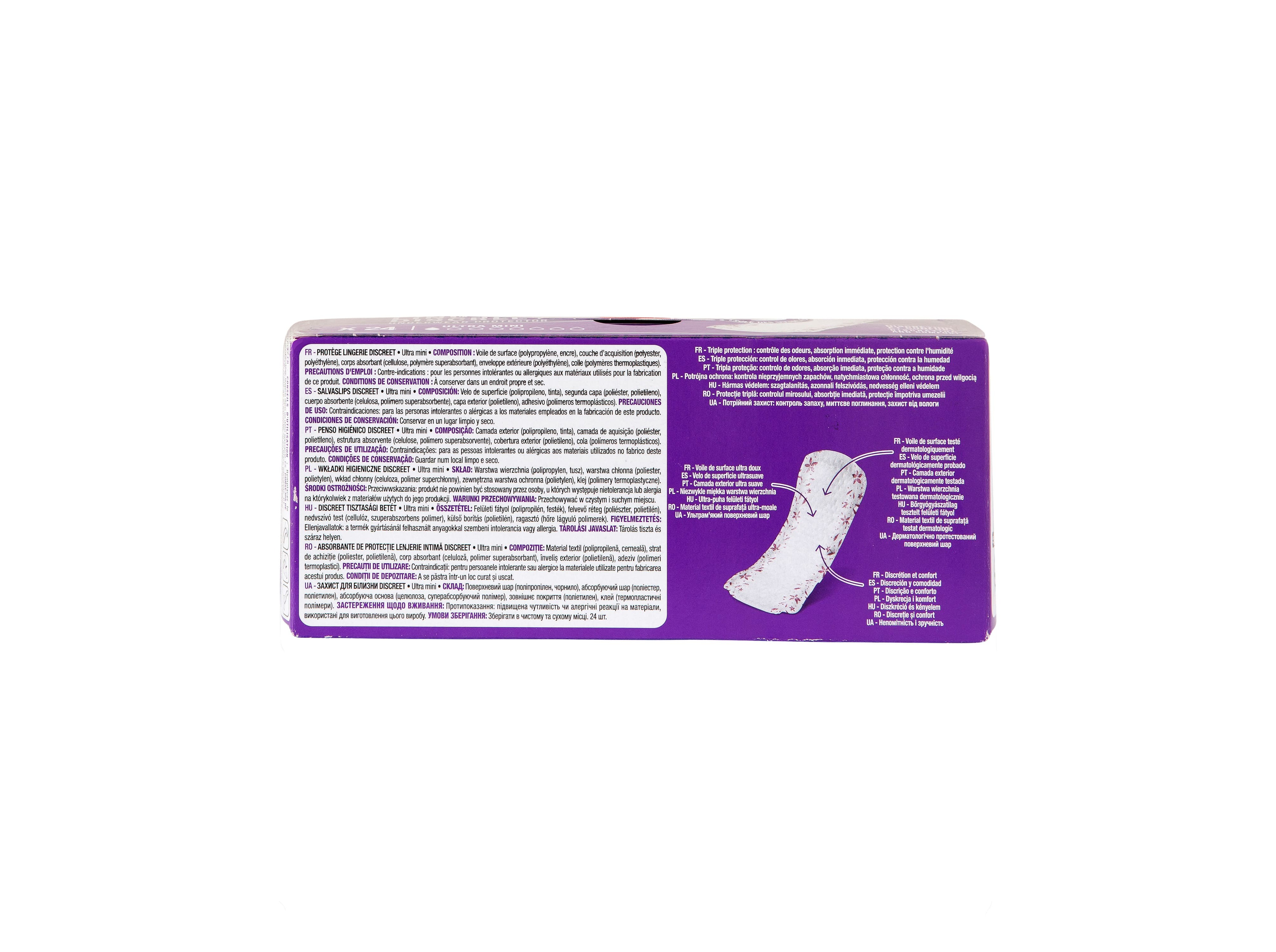 PENSOS INCONTINÊNCIA AUCHAN DISCREET ULTRA MINI 24UN