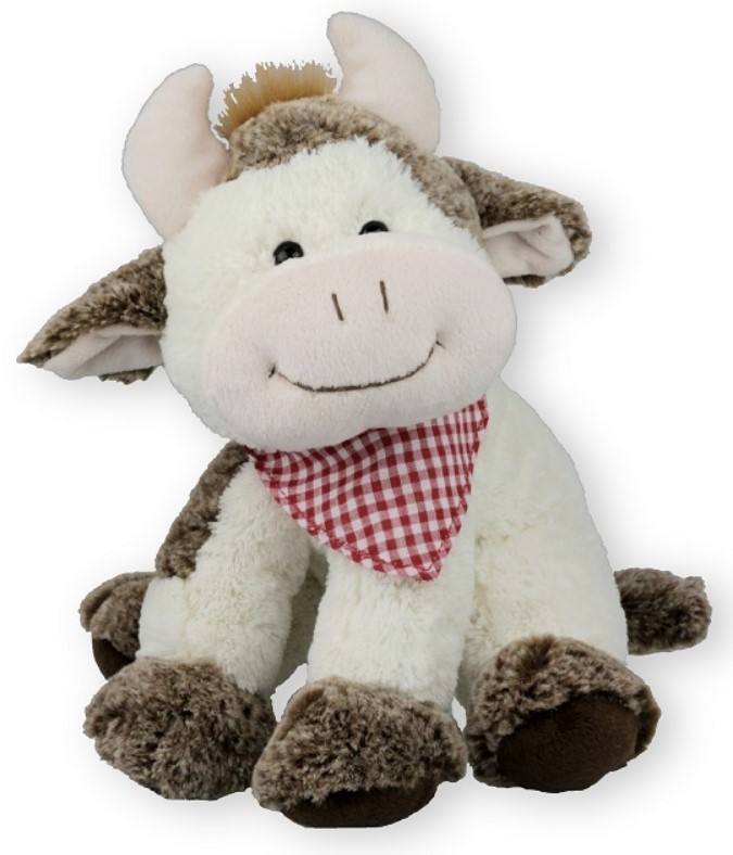 Plüsch Kuh sitzend 21cm Kuschelweiches Plüsch braun