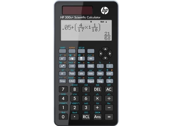 HP 300s+, Lomme, Vitenskaplig, 15 sifre, 4 linjer, Batteri, Svart