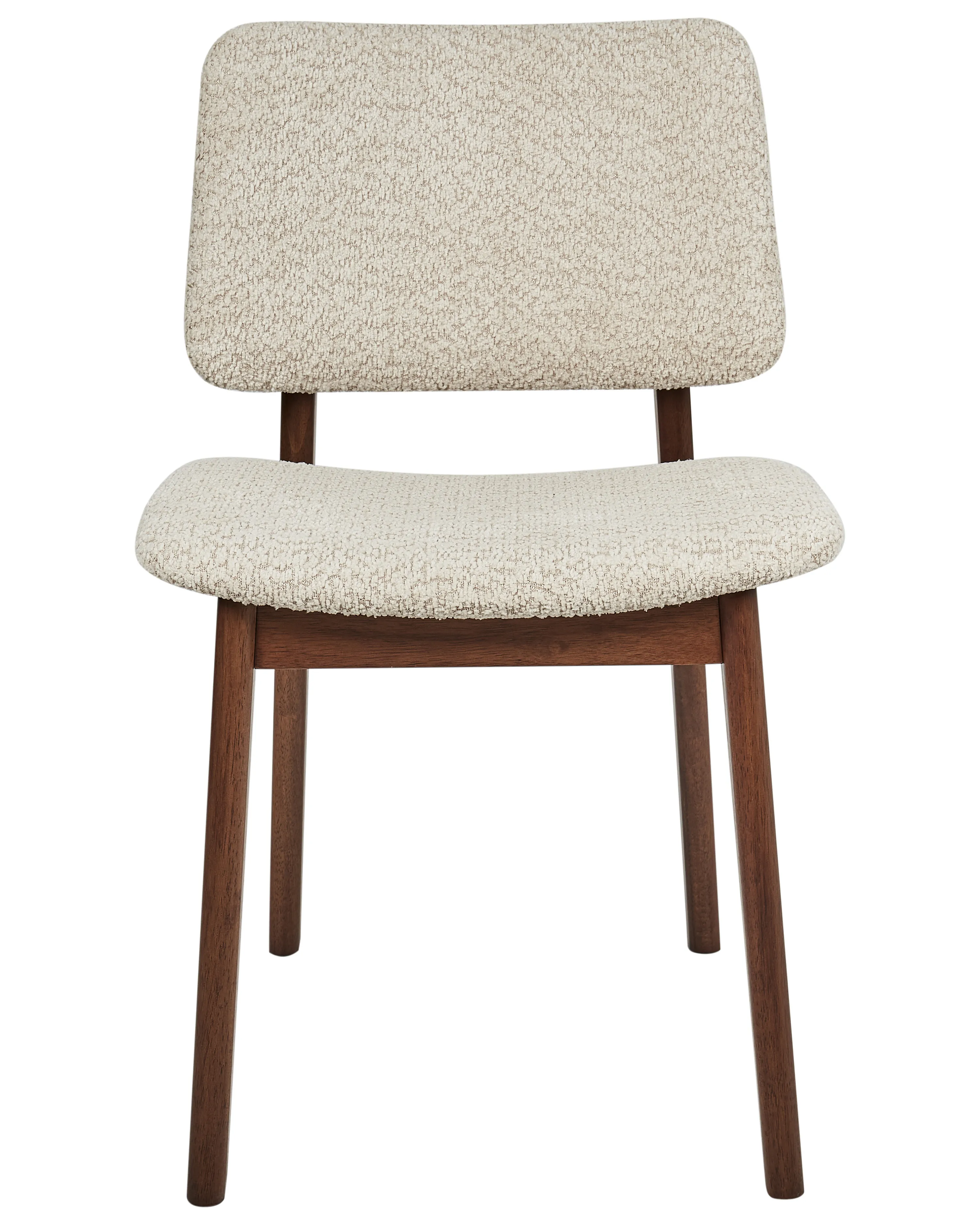 Set van 2 eetkamerstoelen BLANE Bouclé Donkerbruin/beige