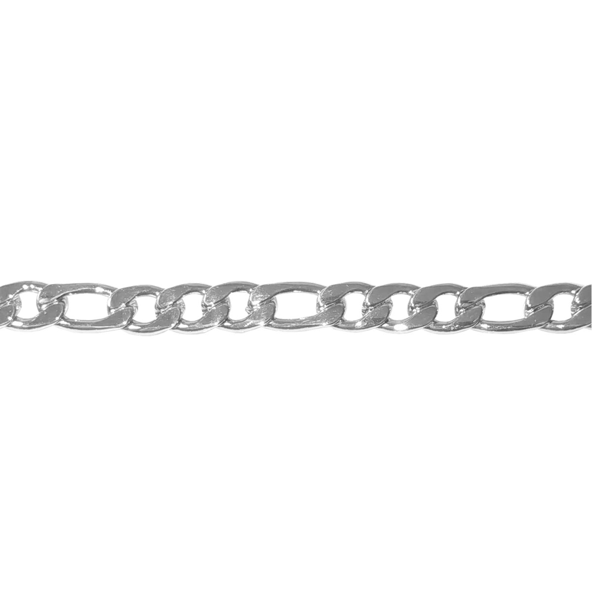 Bracelet chaîne en acier argenté 7mm