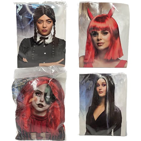 Halloween paryk - assorteret
