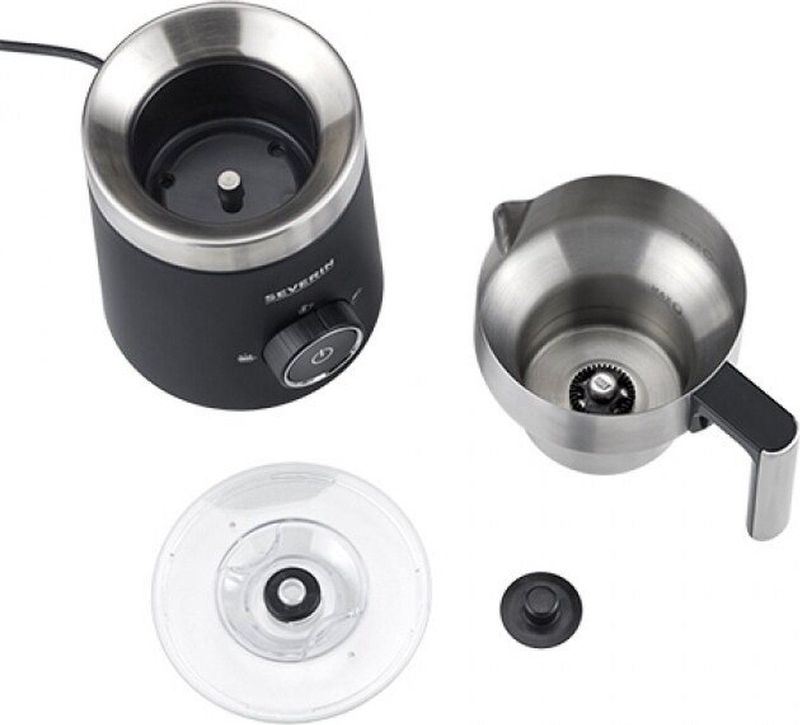 Severin - SM 3585 - Melkopschuimer - Zilver/Zwart - Inductietechniek - 500ml
