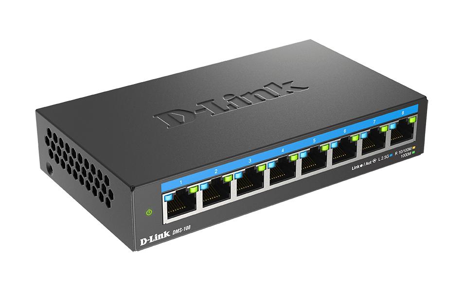 Switch DMS-108/E 8 Port<br>8-Port 2.5G Multi-Gigabit Desktop Switch
