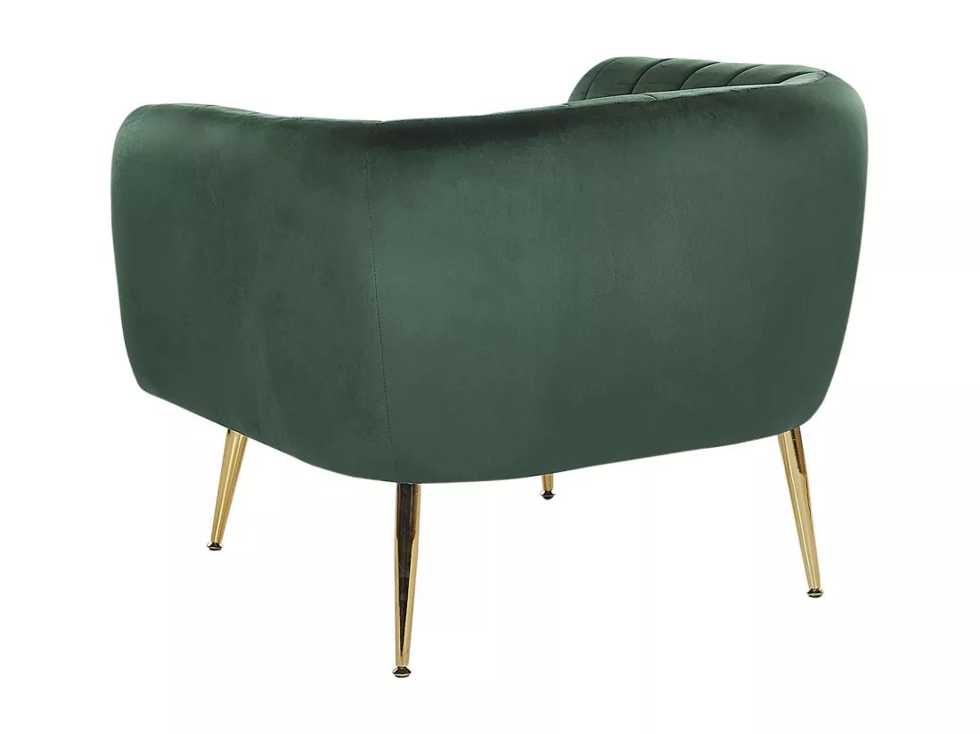 Fauteuil LACONIA Velours Vert foncé