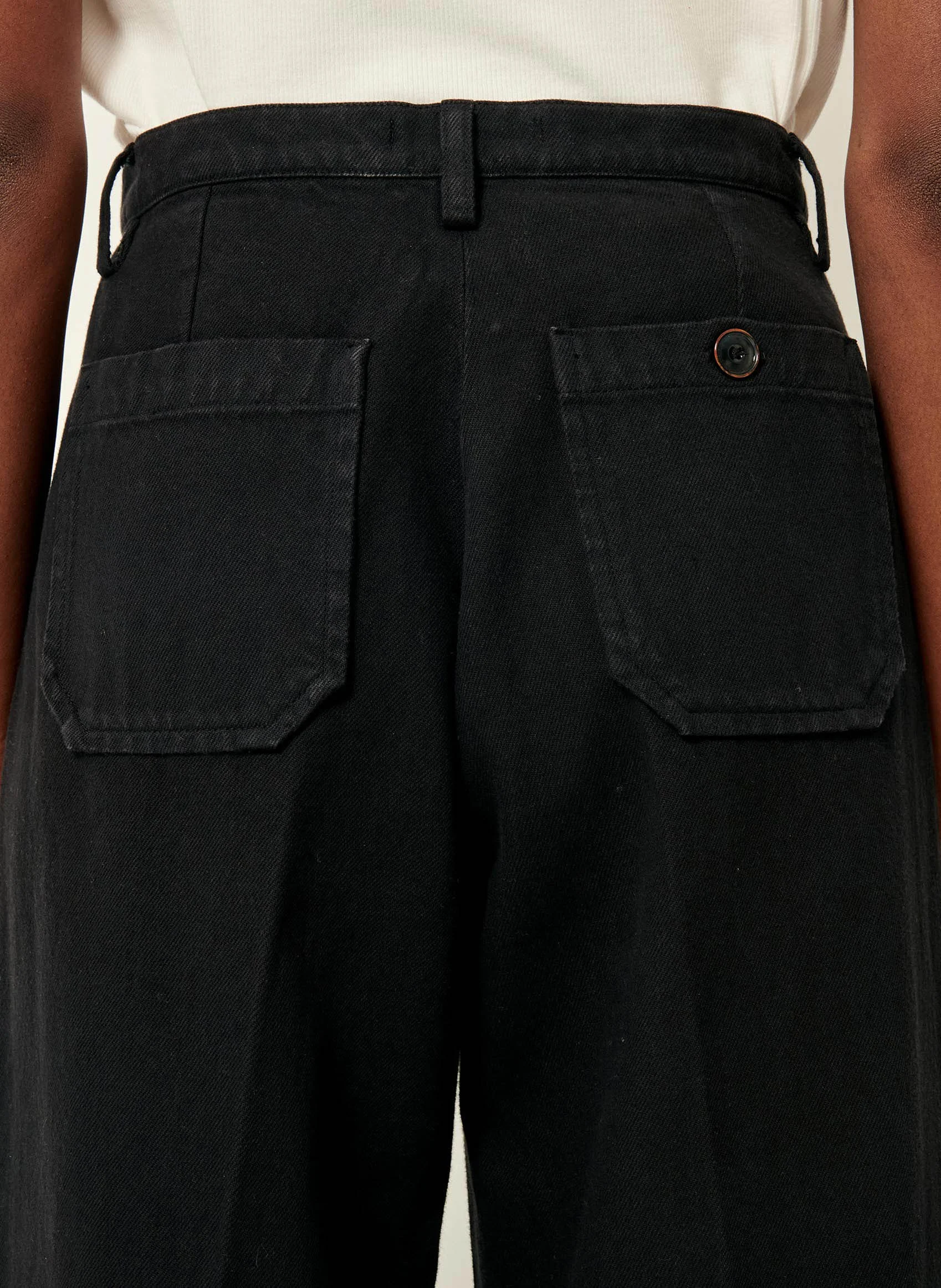 ALDRICKS - Jean droit taille haute en coton | Noir