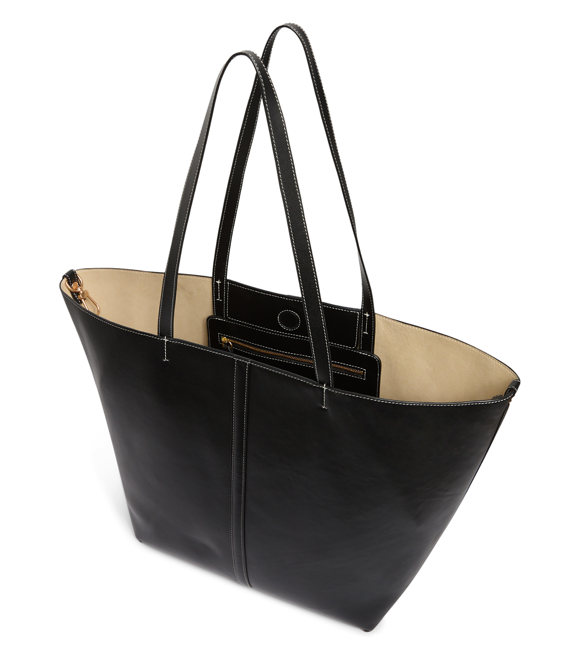 Grand cabas en cuir | Noir