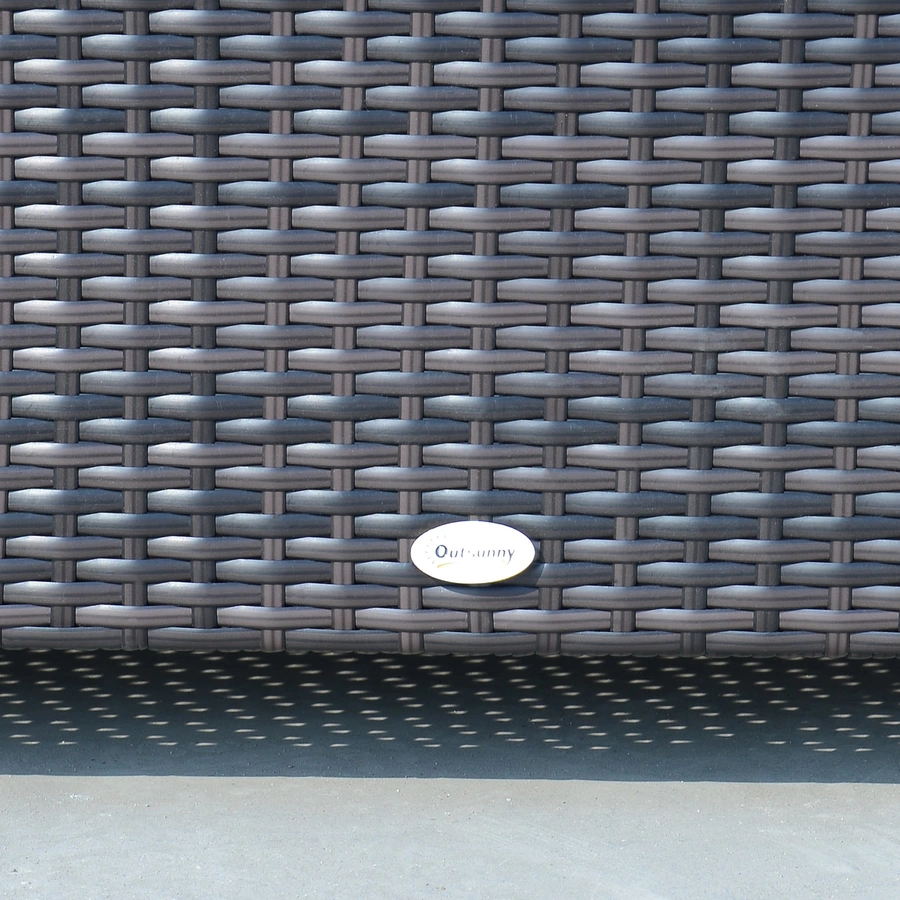 Outsunny Rattan Beistelltisch braun