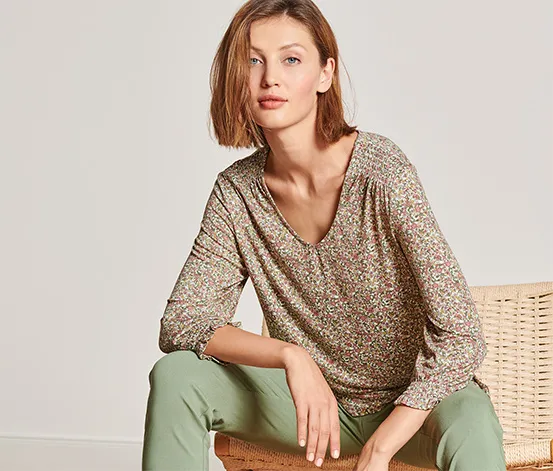 Blusenshirt mit 3/4-Arm