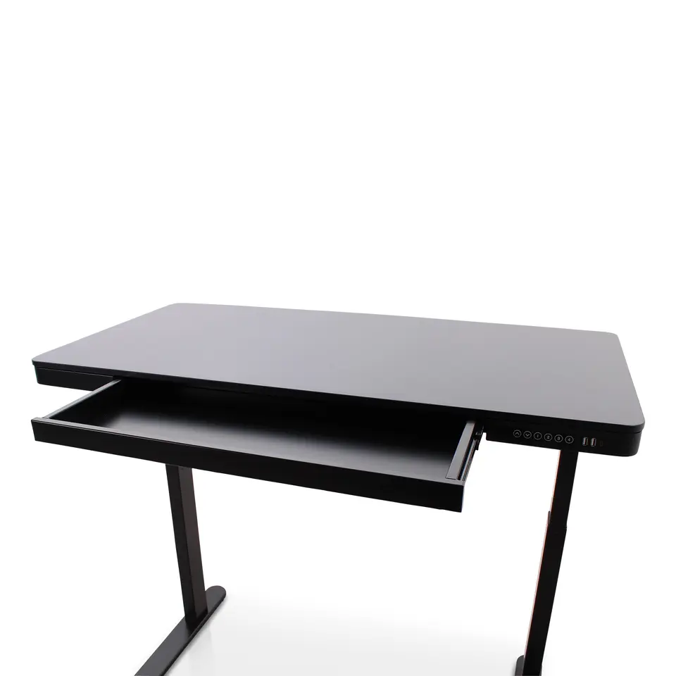 Home Office - Zwart - 120 x 60 - Zit-sta bureau elektrisch verstelbaar
