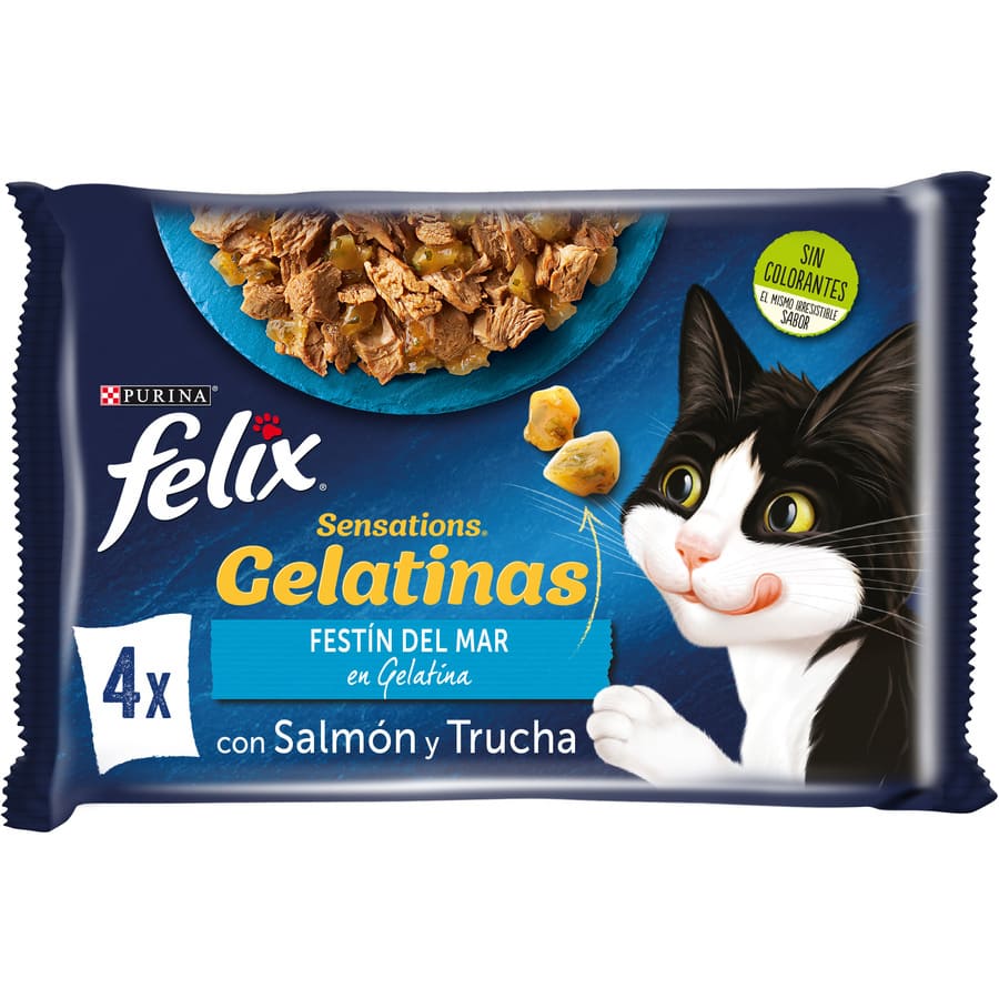 Sachês de gelatina Felix Sensations Sea Feast – Pacote múltiplo