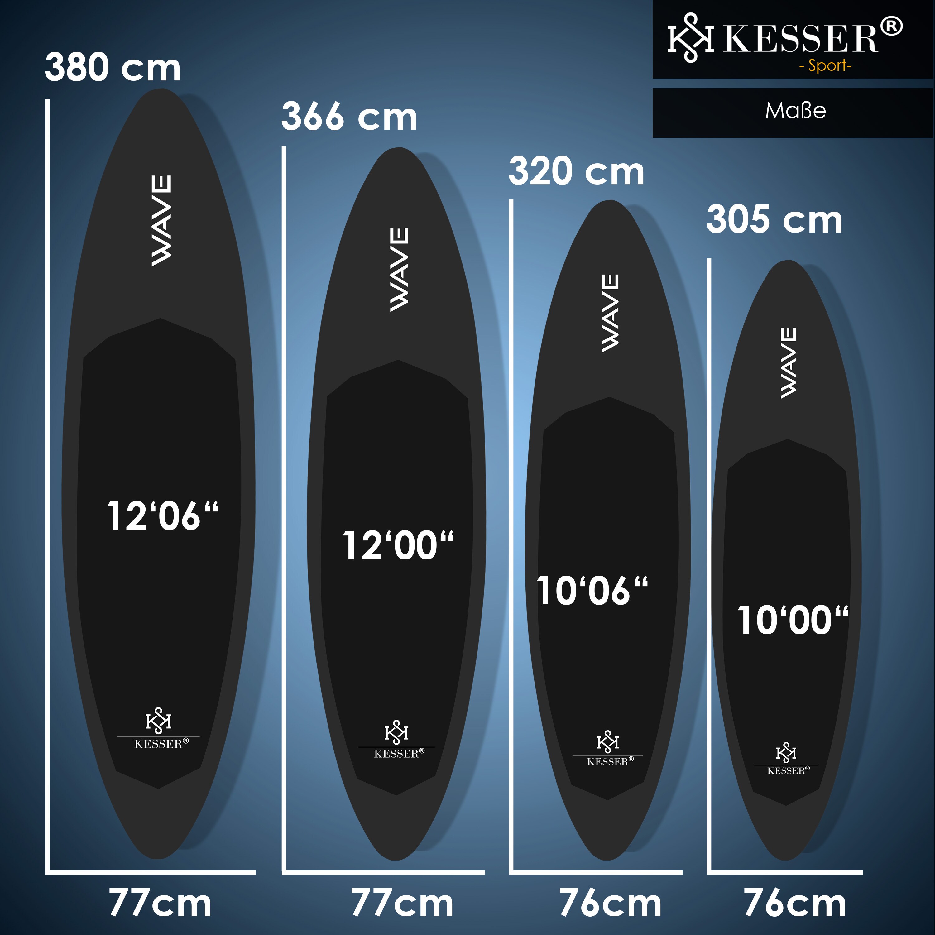 KESSER® SUP Board Aufblasbar Set mit Sichtfenster Stand Up Paddle Board Premium Surfboard Wassersport | 6 Zoll Dick| Komplettes Zubehör | 130kg