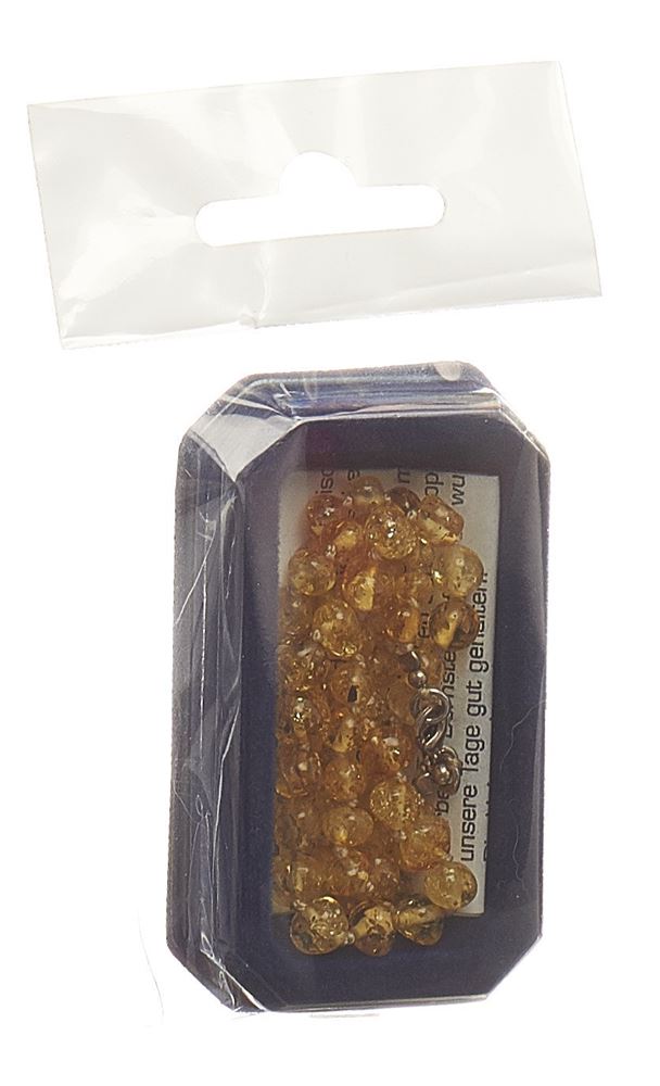 AMBERSTYLE Bernsteinkette citrin 36cm mit Karabinerverschluss 1 Stk