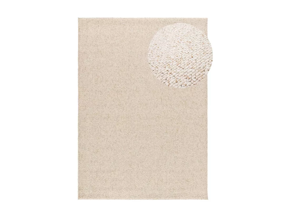 Tapis intérieur - uni - blanc - 160 x 230 cm - PETRA