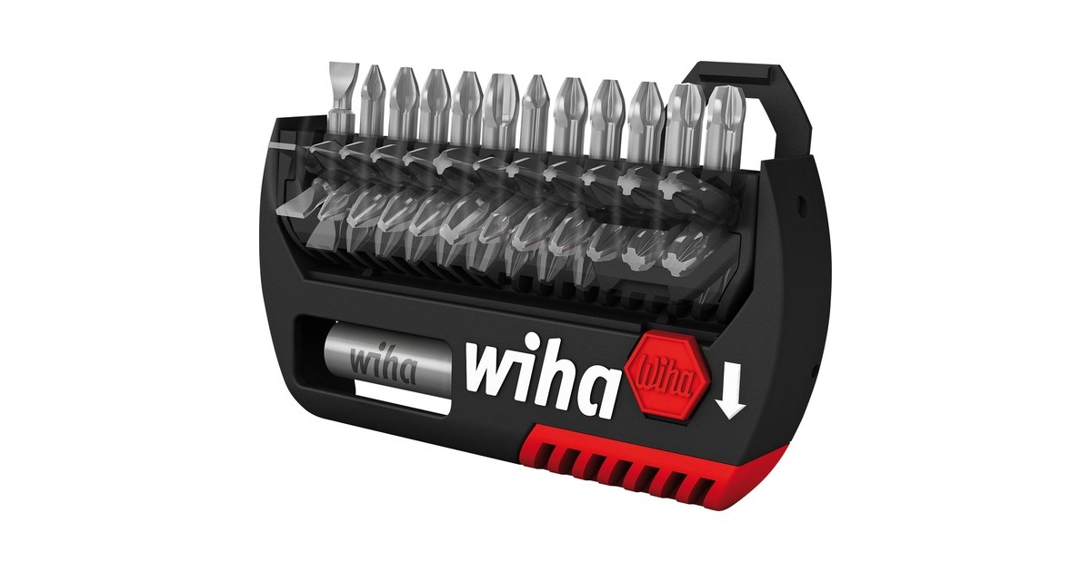 WihaBitset FlipSelector Standard 25 mm  (Zwart/rood, Phillips, Pozidriv, TORX® 13-delig 1/4