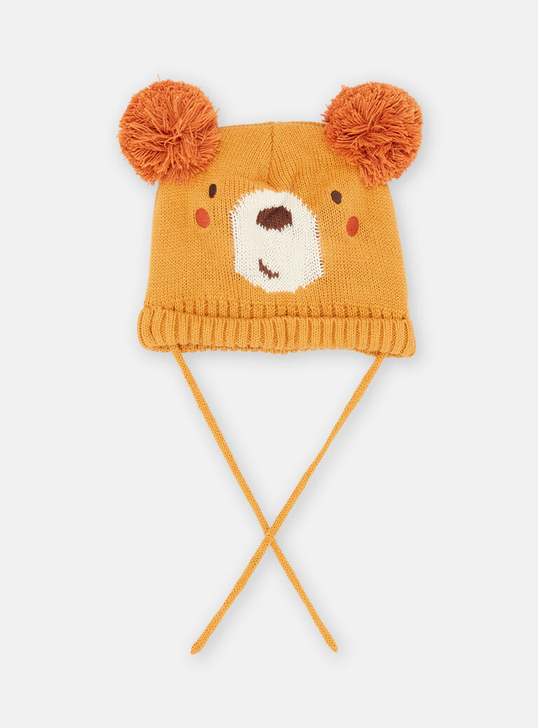 Bonnet motif ours pour bébé garçon
