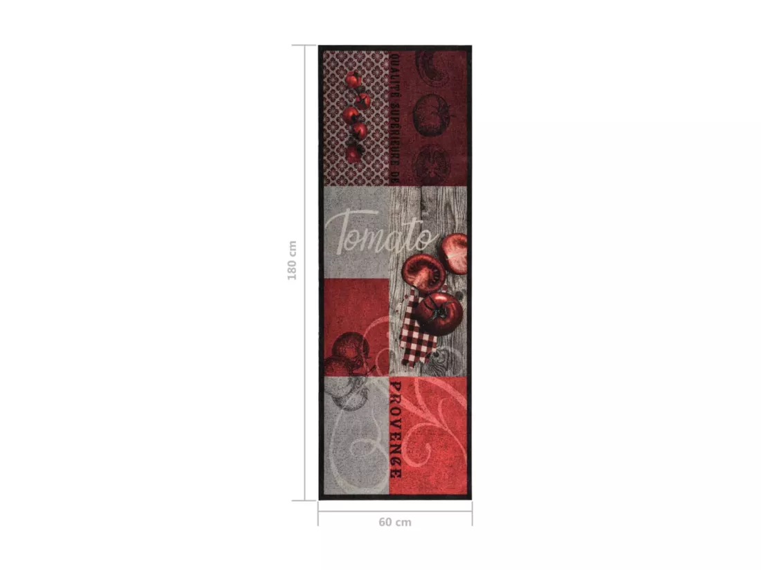 Tapis de sol de cuisine lavable Tomate 60x180 cm