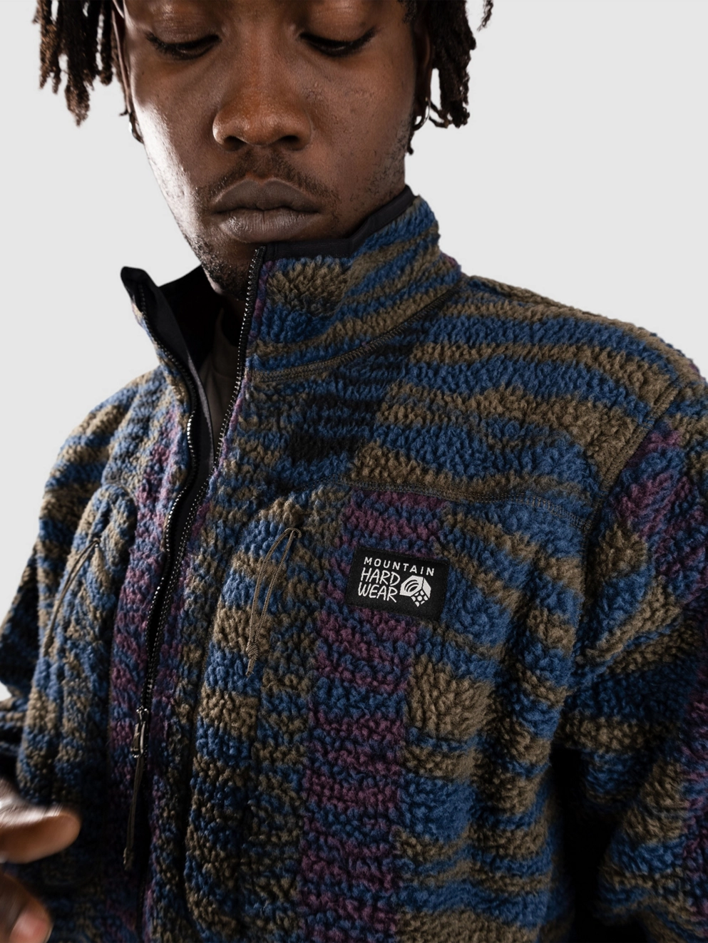 Mountain Hardwear HiCamp Printed Fleece Sweater ridgeline rdge strpe prnt